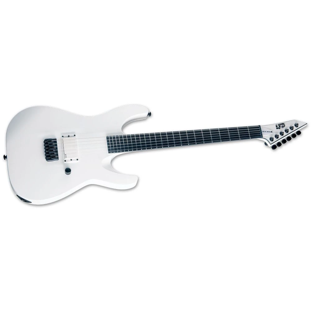 ESP LTD M-HT Arctic Metal Guitar, Snow White Satin - Image 3