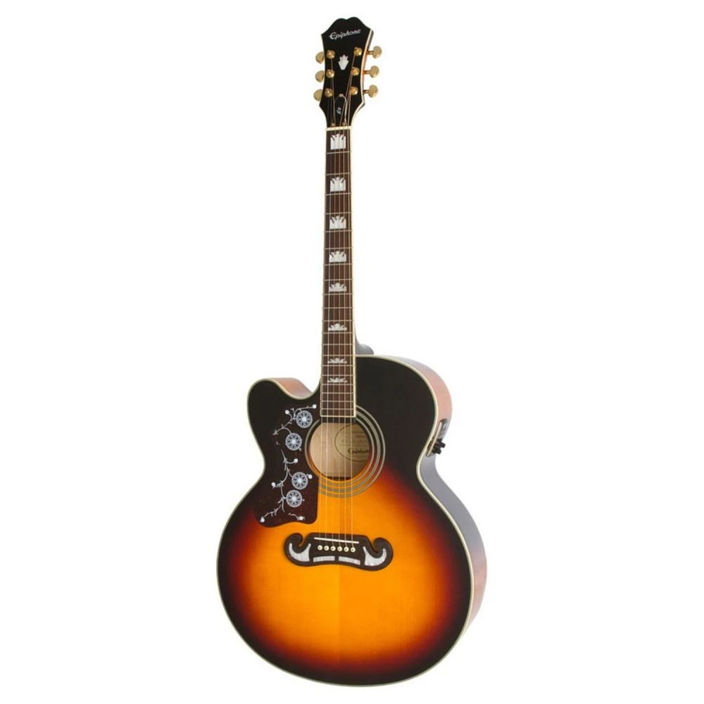 Epiphone EJ-200SCE Left Handed Electro Acoustic, Vintage Sunburst