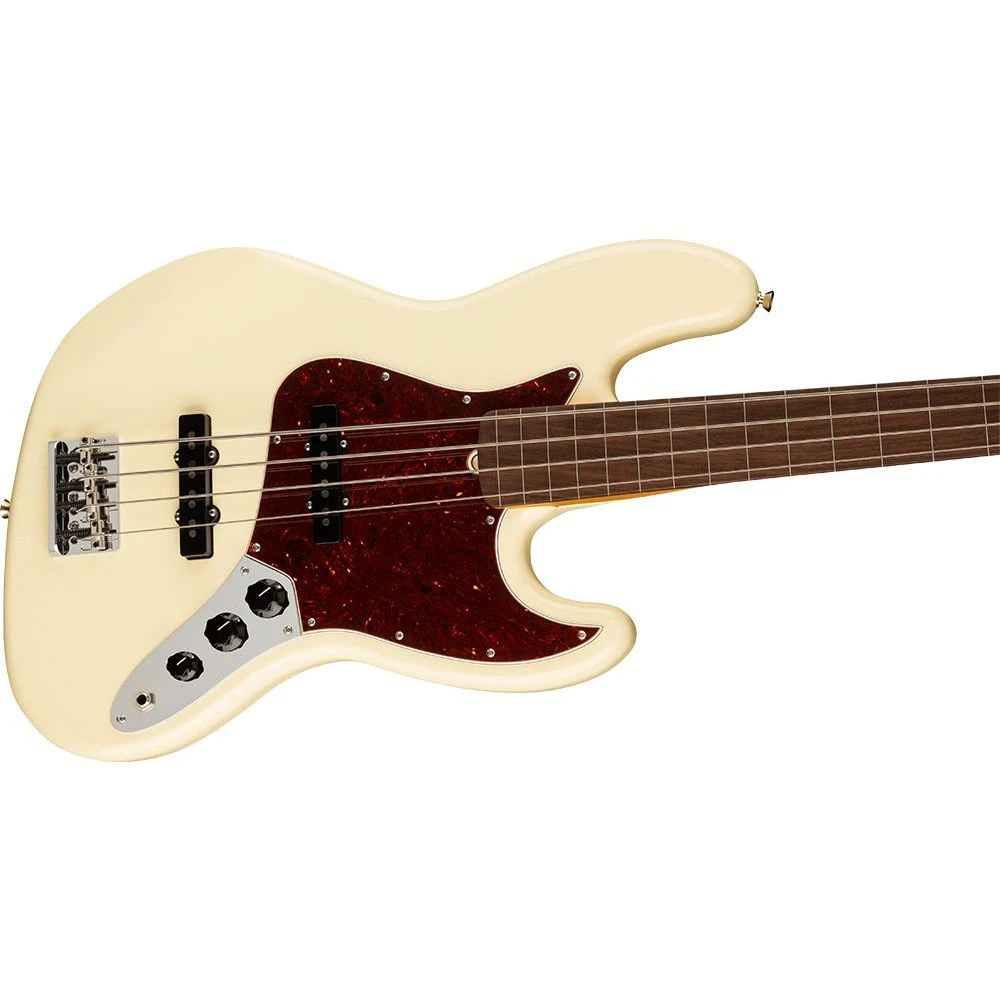 Fender American Professional II Jazz Bass Fretless, Olympic White - Image 3