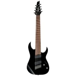 Ibanez RGMS8-BK RG Iron Label 8 String Multi-scale Guitar, Black