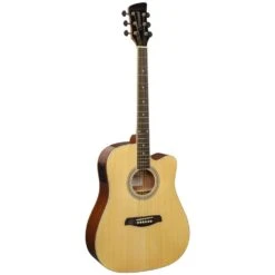 Brunswick Dreadnought Guitar Natural Electro Cutaway