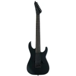ESP LTD M-7HT Baritone Black Metal 7-String Guitar, Black Satin