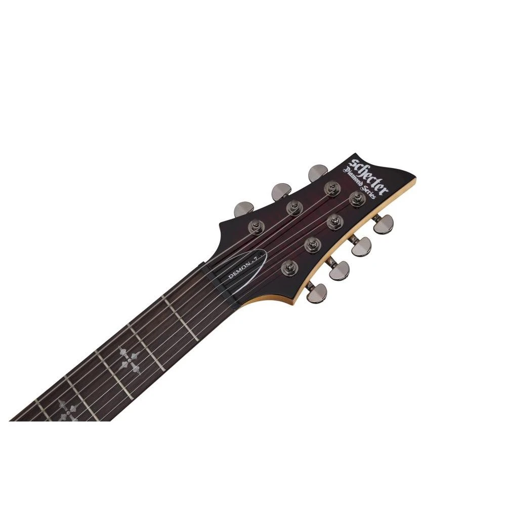 B-Stock Schecter Demon-7 7-String Electric Guitar, Crimson Red Burst - Image 3