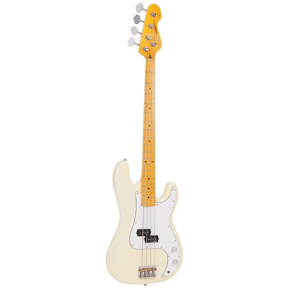 Encore E4VW Bass Guitar Vintage White