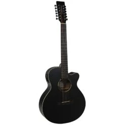 Tanglewood TWBB SFCE 12 String Super Folk Electro Acoustic, Smokestack Black