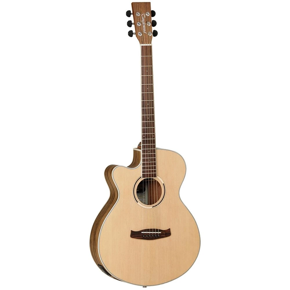 Tanglewood Left-Handed Super Folk Cutaway, Pacific Walnut / Spruc