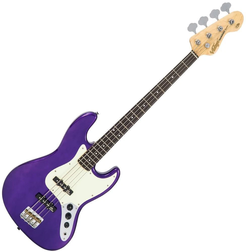 Vintage VJ74 Bass Guitar, Pasadena Purple