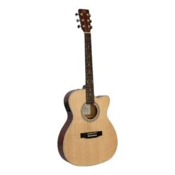 Sx Electro Acoustic Guitar Small Body Matt Natural Finish Cutaway Electric