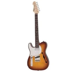 Vintage Left Handed V72 Tl Deluxe Flame Tobacco Burst