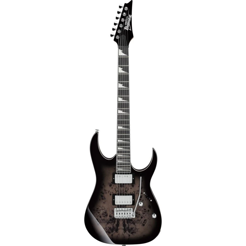 Ibanez GRG220Pa1-BKB Electric Guitar, Transparent Brown Black Burst