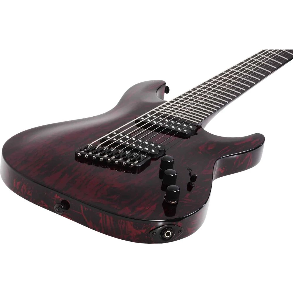 Schecter C-8 MS Silver Mountain Blood Moon - Image 2