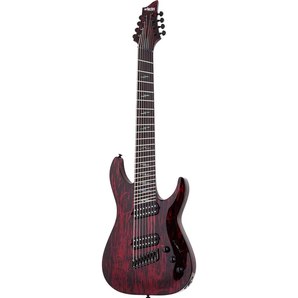 Schecter C-8 MS Silver Mountain Blood Moon