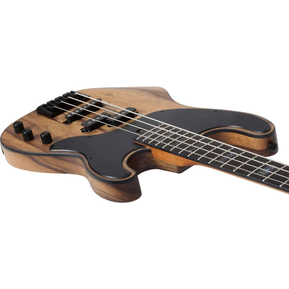 Schecter Bass Model-T 4 Exotic Black Limba - Image 2