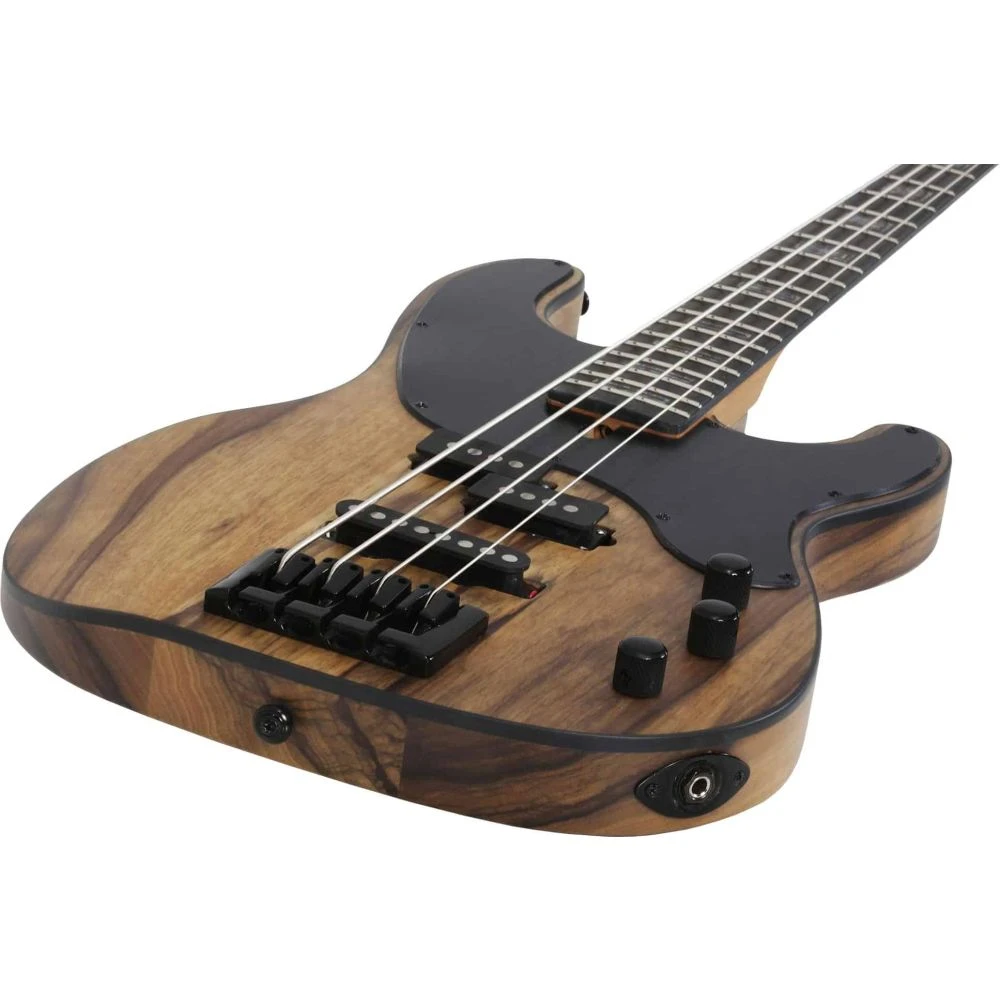 Schecter Bass Model-T 4 Exotic Black Limba - Image 4