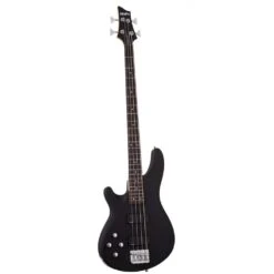 Schecter C-4 Deluxe Satin Black LH 4 String Bass Guitar