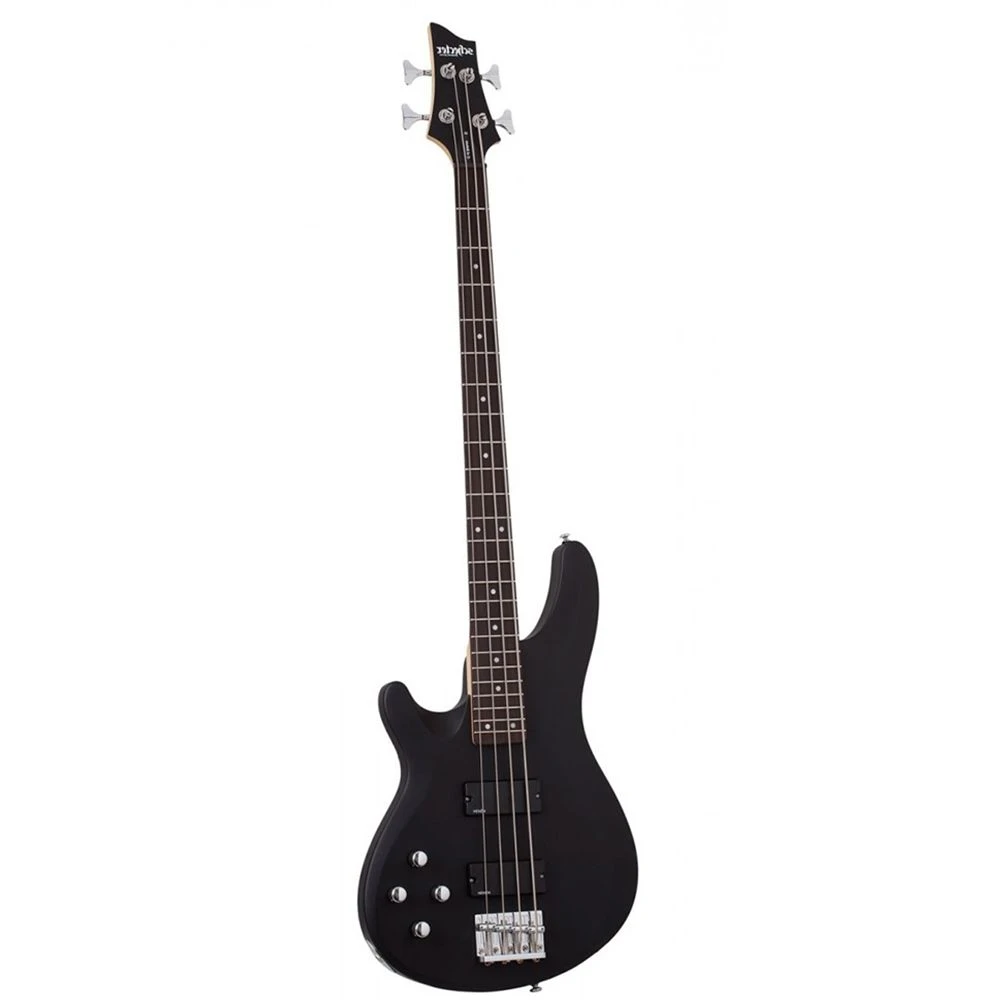 Schecter C-4 Deluxe Satin Black LH 4 String Bass Guitar
