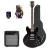 Antiquity AQ35 Beginner Electric Guitar Package, Black