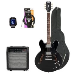 Antiquity AQ35 Beginner Electric Guitar Package, Black
