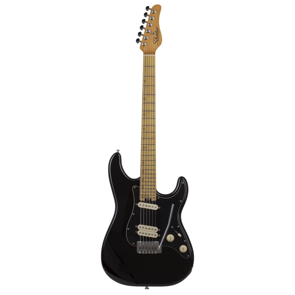 Schecter MV-6 Multi Voice Electric Guitar, Gloss Black
