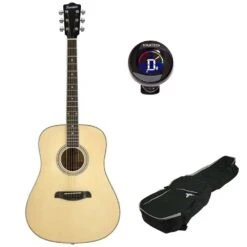 Ferndale D2 Beginner Acoustic Guitar Pack, Natural
