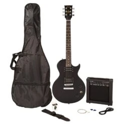 Encore E90 Blaster Electric Guitar Pack, Gloss Black