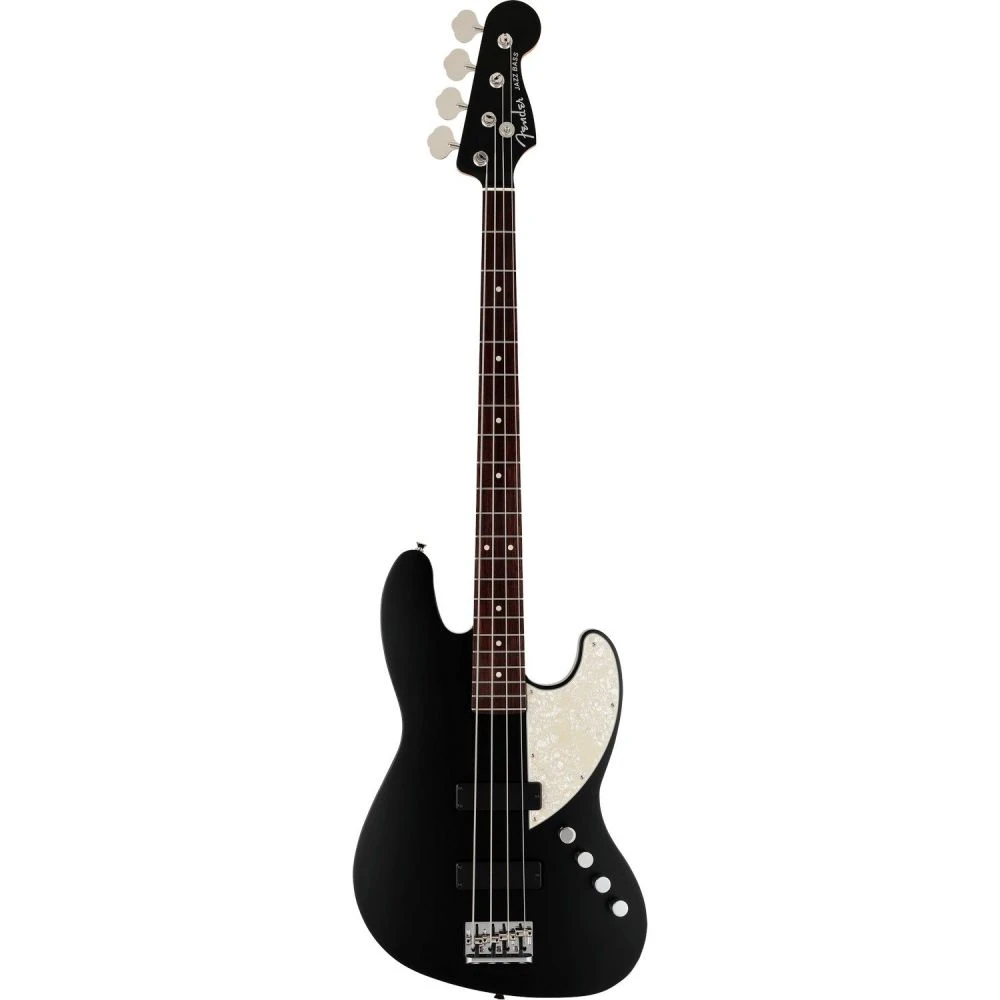 Fender FSR MIJ Elemental Jazz Bass HH RW, Stone Black