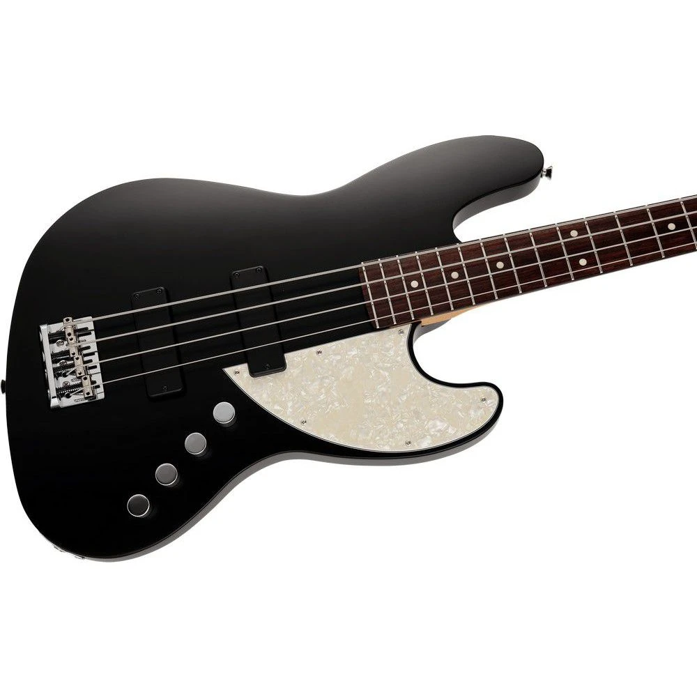 Fender FSR MIJ Elemental Jazz Bass HH RW, Stone Black - Image 3