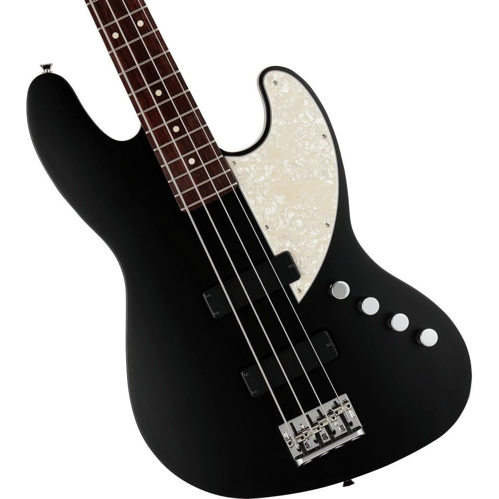 Fender FSR MIJ Elemental Jazz Bass HH RW, Stone Black - Image 4