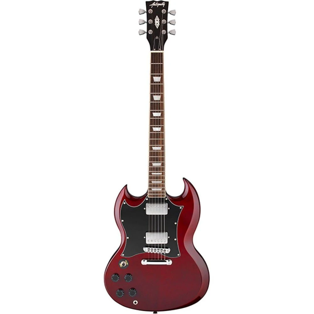 Antiquity GS1L Left-handed Electric Guitar, Cherry Red