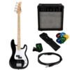 Antiquity PB Bass Guitar Starter Package, Black
