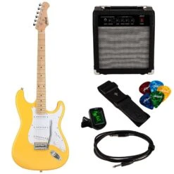 Antiquity ST1 Beginner Electric Guitar Package, Cream