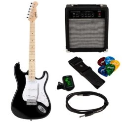 Antiquity ST1 Beginner Electric Guitar Package, Black