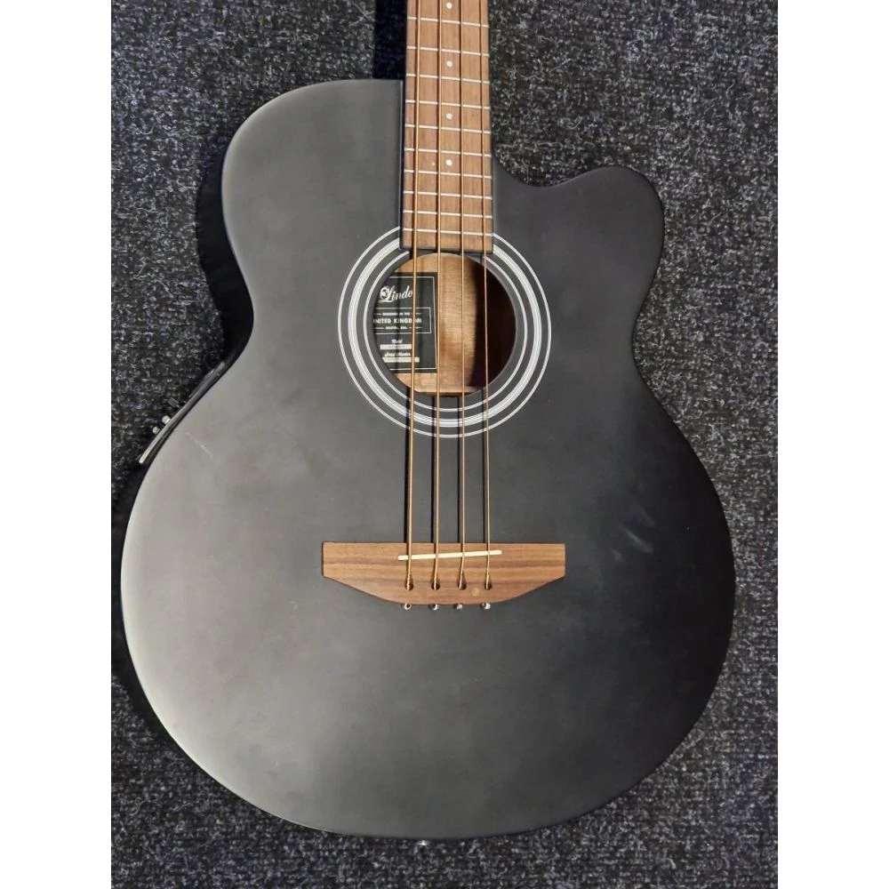 Pre-Owned Lindo ACB Electro-Acoustic Bass Guitar, Black Matte - Image 3