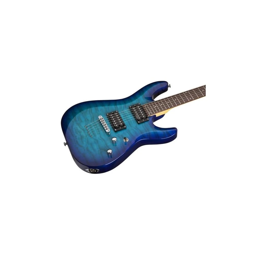 Schecter C-6 Plus Ocean Blue Burst - Image 2