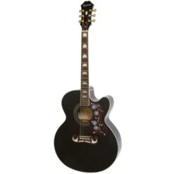Epiphone J-200EC Electro Acoustic Guitar, Black