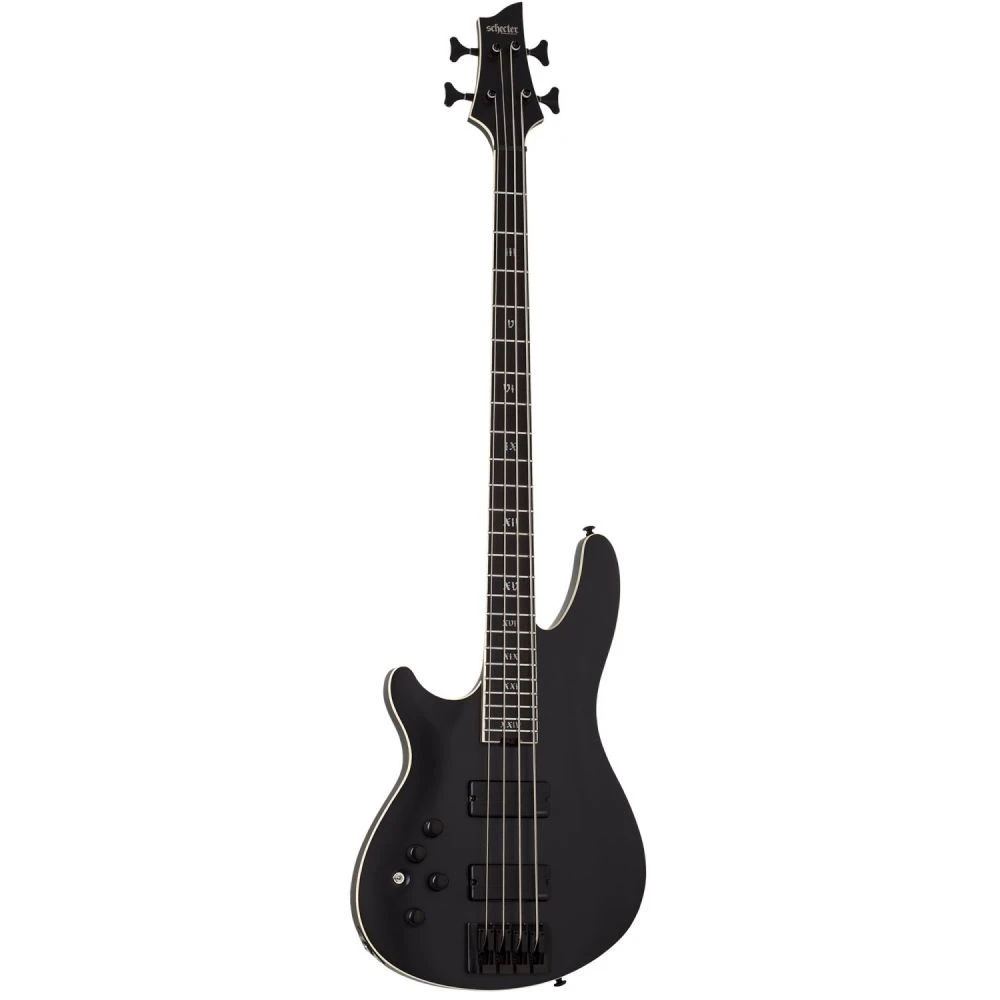 Schecter SLS Elite-4 Evil Twin Satin Black LH Bass Guitar