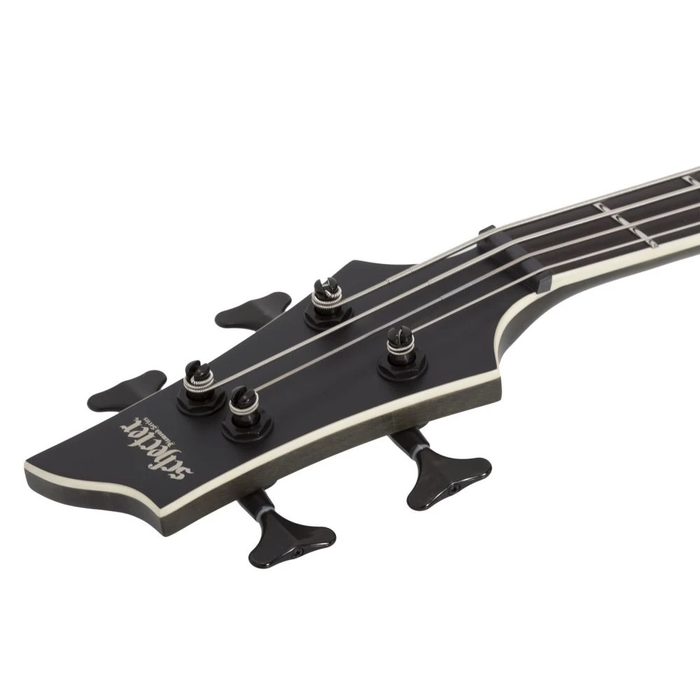 Schecter SLS Elite-4 Evil Twin Satin Black LH Bass Guitar - Image 2