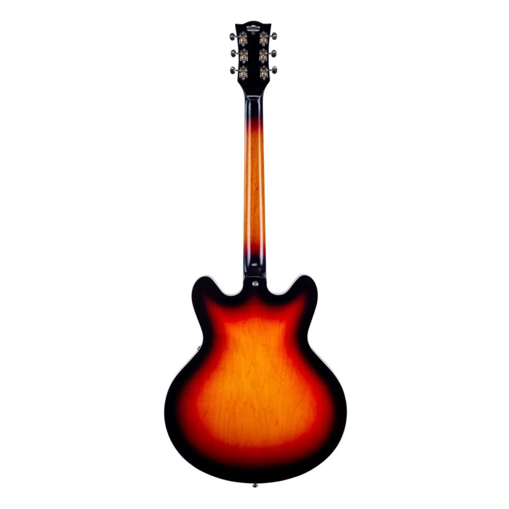 Vox Bobcat S66 Semi-Acoustic Guitar Sunburst - Image 2