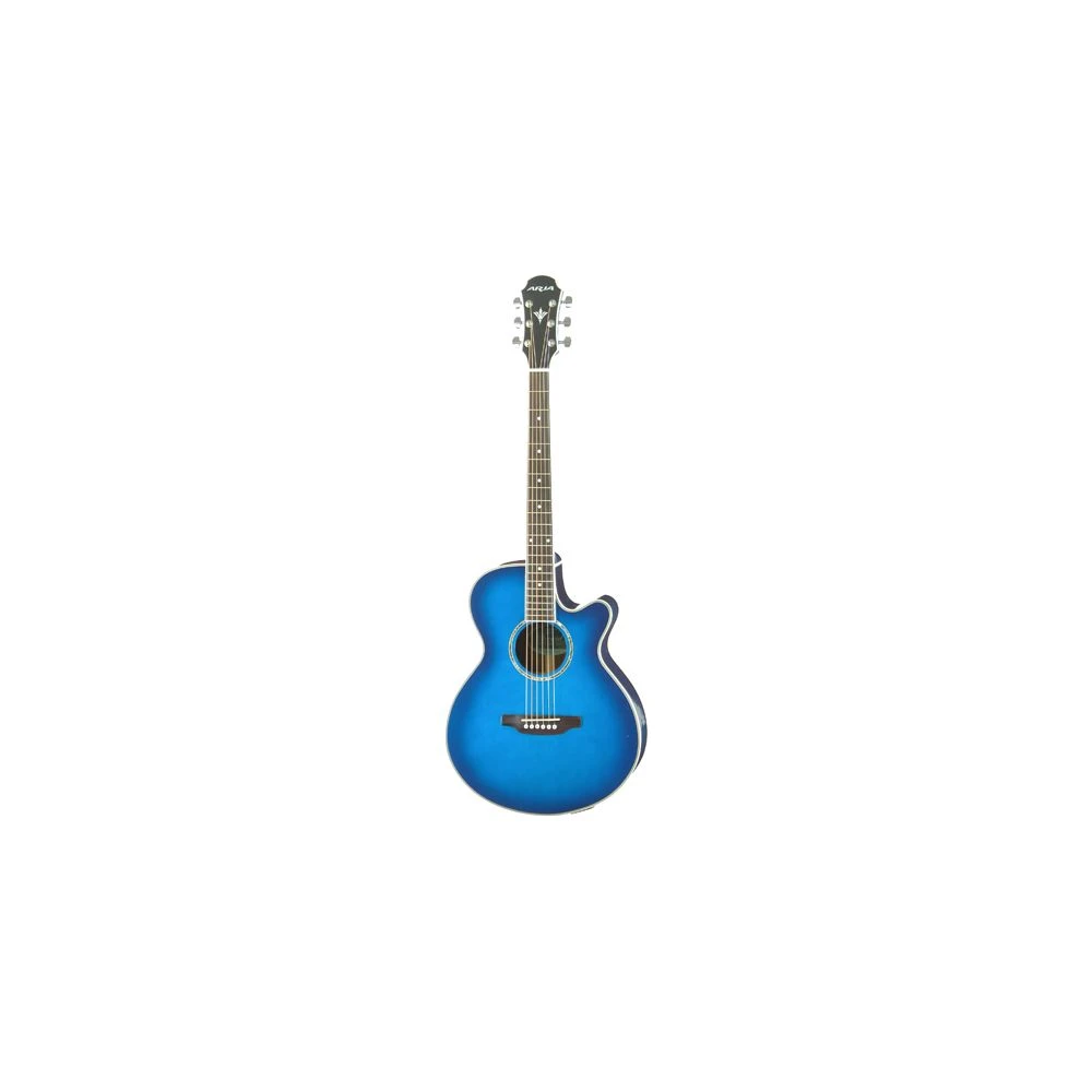 Aria Elecord FET Elite Electro Acoustic Guitar In Blue Shade